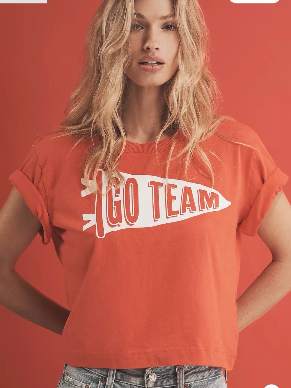 Maeve Corey Cotton Boxy Game Day Tee